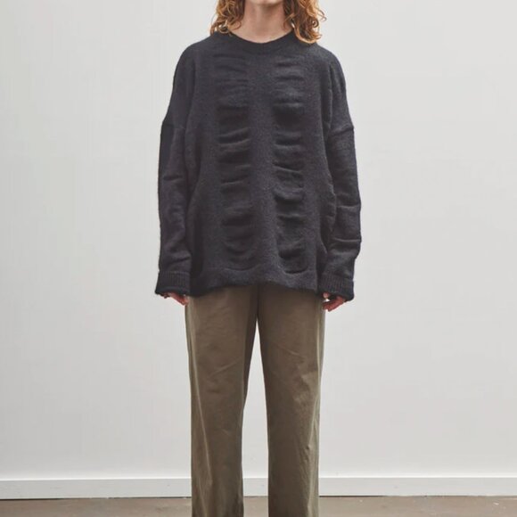 Black Crane Waterfall Sweater, Black, Medium - Picture 3 of 12